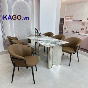 Bộ Bàn Ăn Mặt Đá 6 Ghế BGA-247