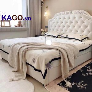 Giường Ngủ Bọc Đệm Vải Nỉ GN-185
