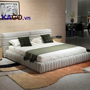Giường Ngủ Bọc Vải Kẻ GN-189