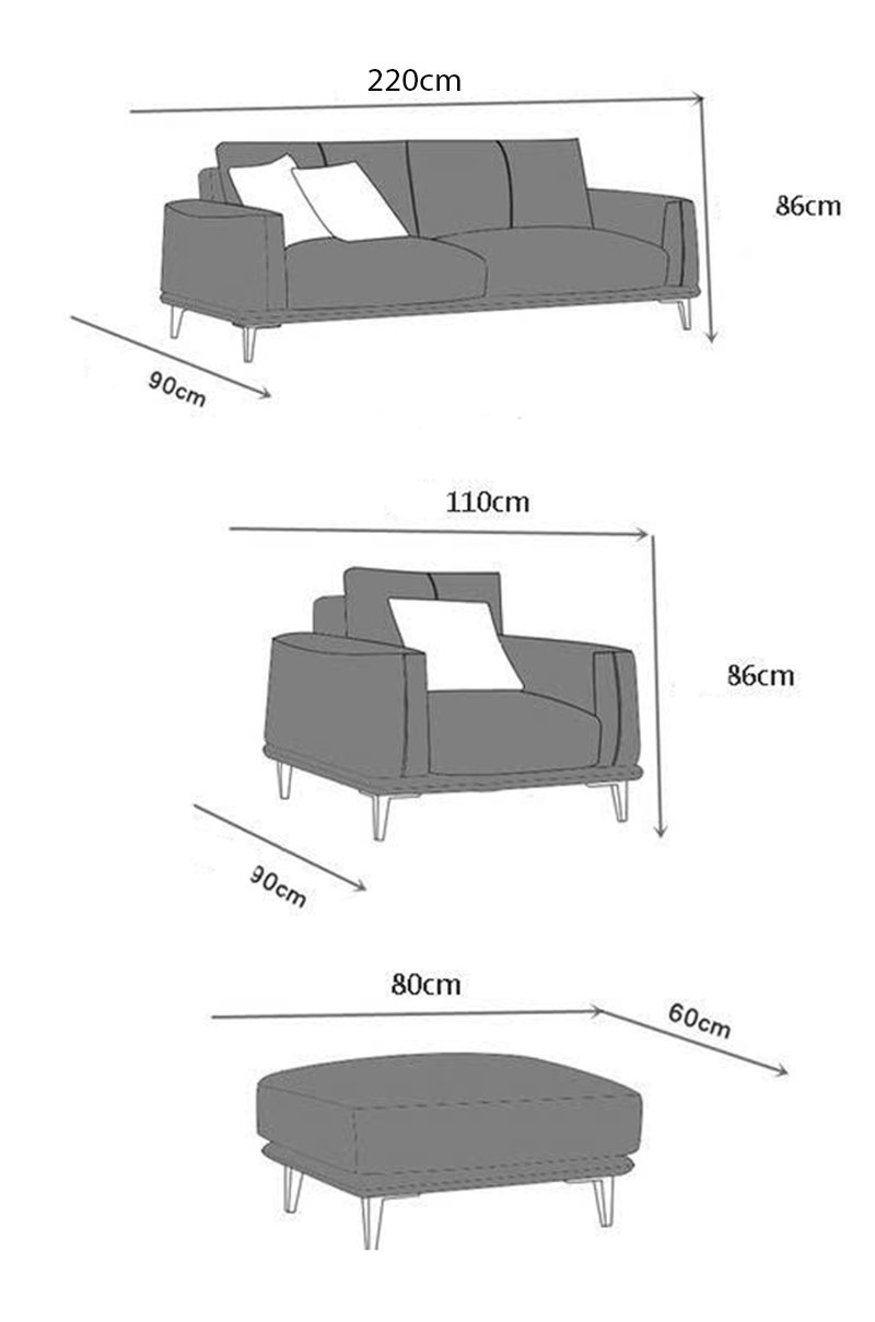 Bộ Sofa Phòng Khách Bọc Da SF-1170 - Ảnh 5