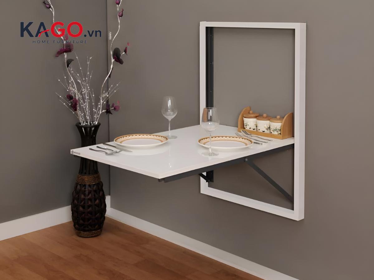 Bàn ăn cho 2 người gắn tường tiết kiệm không gian