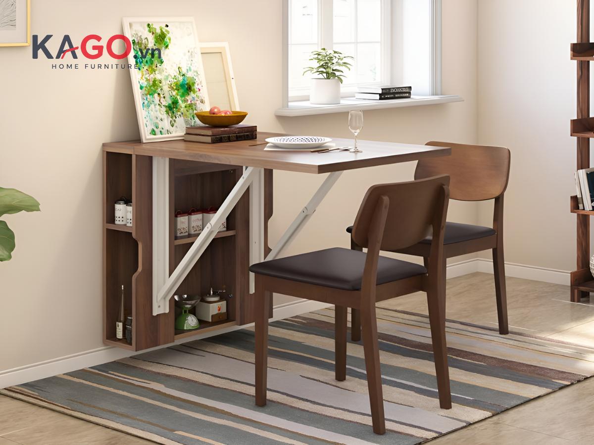 Các không gian phù hợp để lắp đặt bàn ăn gắn tường