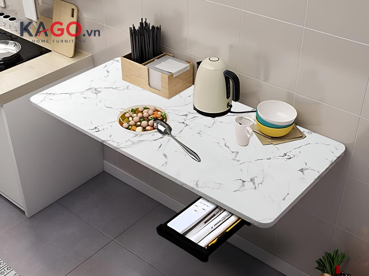 Bàn ăn treo tường thông minh với thiết kế tối giản