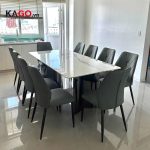 Bộ Bàn Ăn 10 Ghế Da Nhập Khẩu Mặt Đá Ceramic 240x100cm - BGA1005