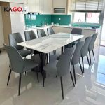 Bộ Bàn Ăn 10 Ghế Da Nhập Khẩu Mặt Đá Ceramic 240x100cm - BGA1005