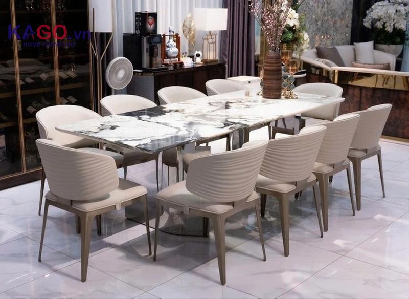 Kích thước bàn ăn 10 người hình chữ nhật tiêu chuẩn