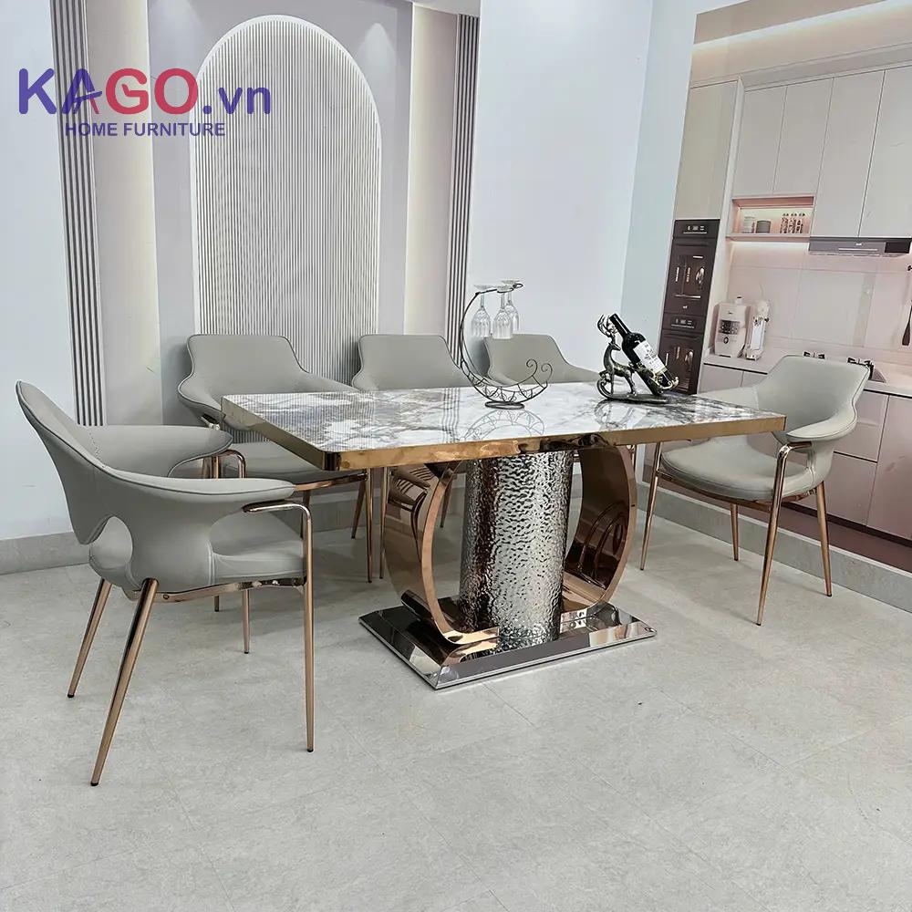 Kích thước bàn ăn hình chữ nhật phù hợp cho 4 - 8 người