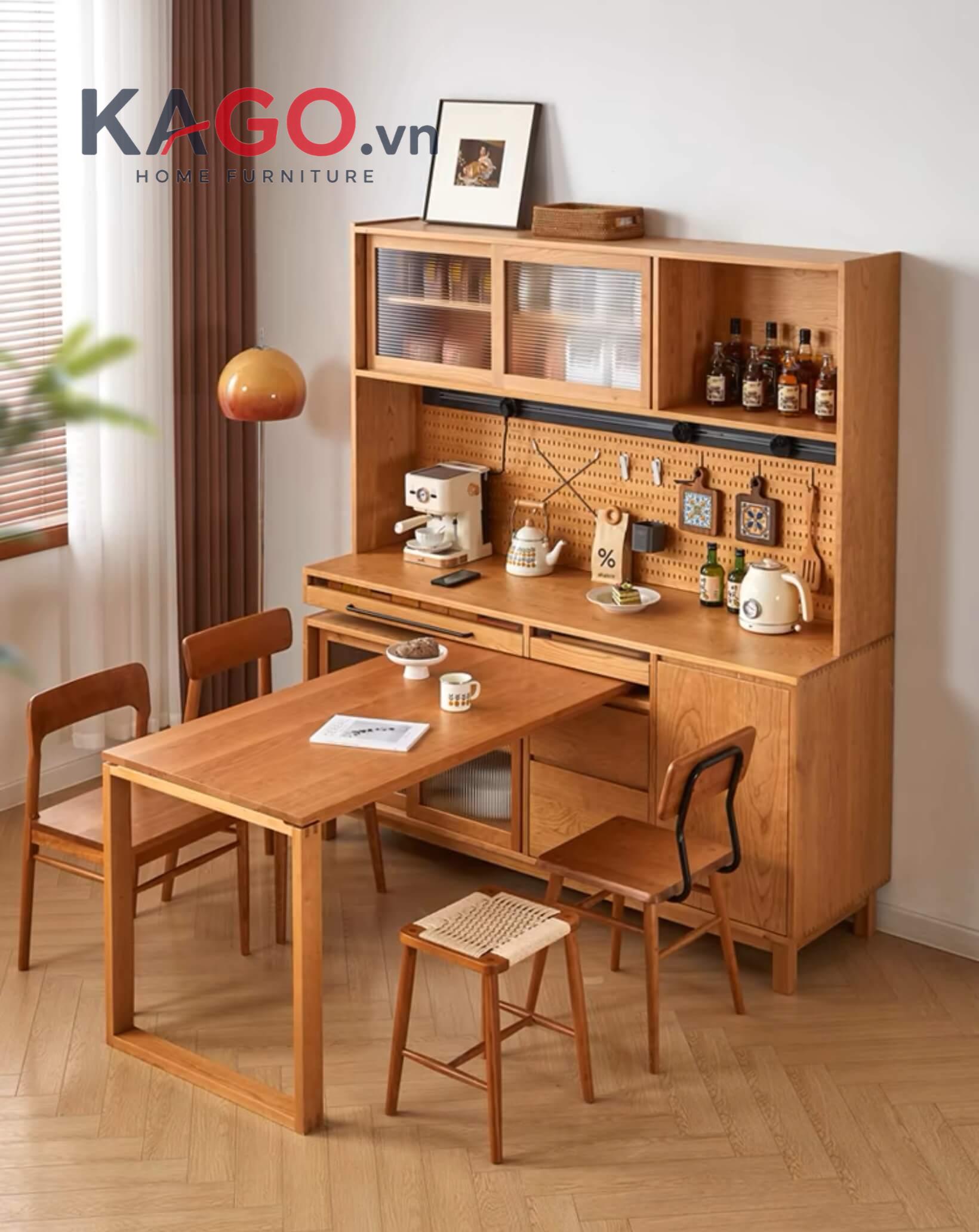 Lựa chọn bàn ăn kết hợp tủ rượu phù hợp về kích thước, chất liệu và kiểu dáng giúp tối ưu công năng, đảm bảo tính thẩm mỹ cho không gian