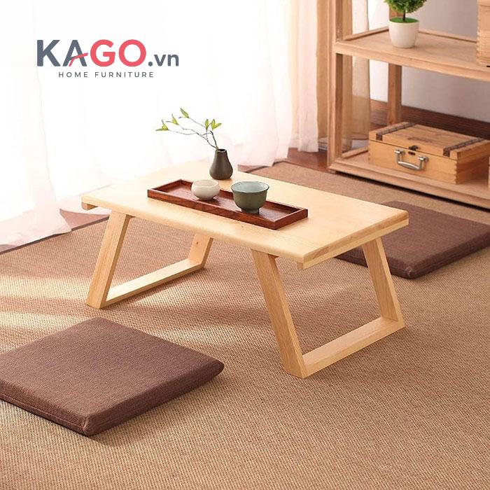 Bàn ăn kiểu Nhật gấp gọn, thông minh giúp tối ưu diện tích nhờ khả năng gấp hoặc mở rộng linh hoạt
