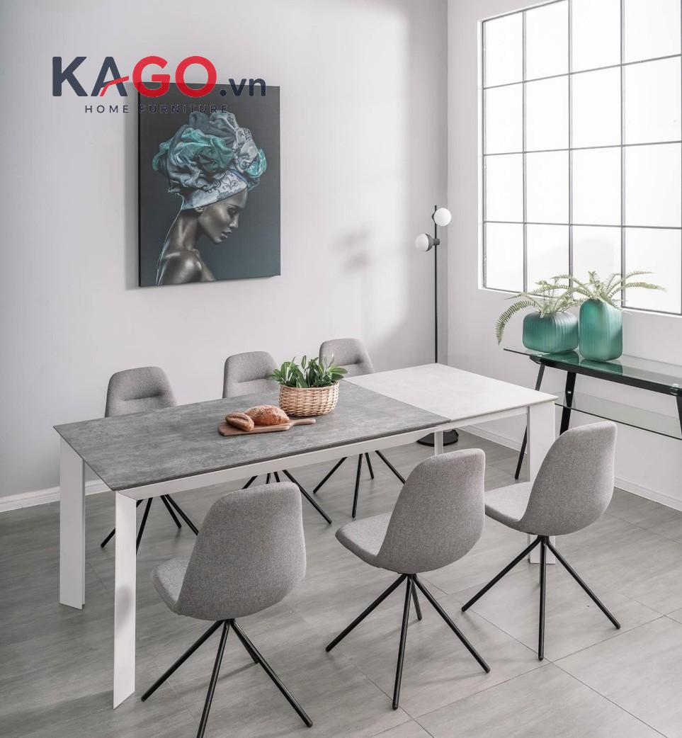 Mẫu bàn ăn chữ nhật phong cách Bắc Âu tối giản