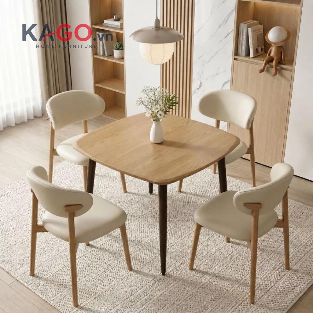 Nội thất KAGO cung cấp nhiều mẫu bàn ăn vuông hiện đại, phù hợp với mọi không gian sống