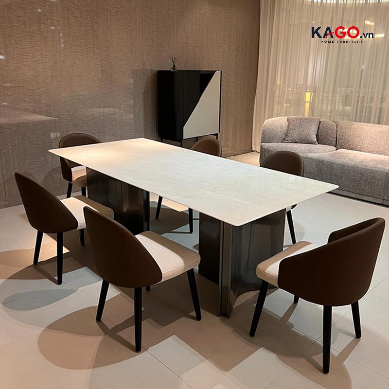 Bộ bàn ăn 6 ghế 160x80cm - BGA 866