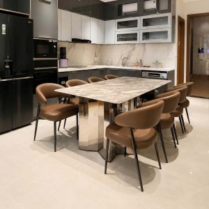 Bộ Bàn Ăn Mặt Đá Nhập Khẩu 8 Ghế BGA-1250
