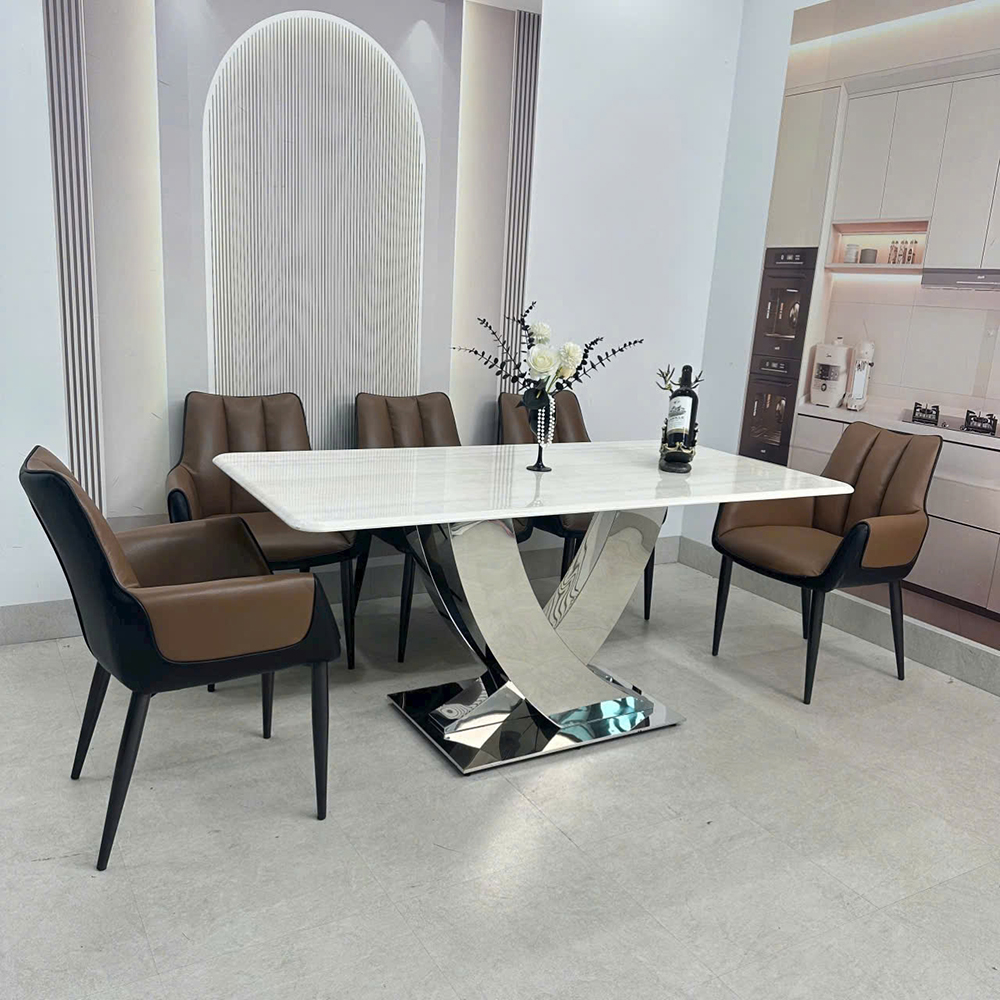 Lựa chọn kích thước bàn ăn mặt đá ceramic phù hợp