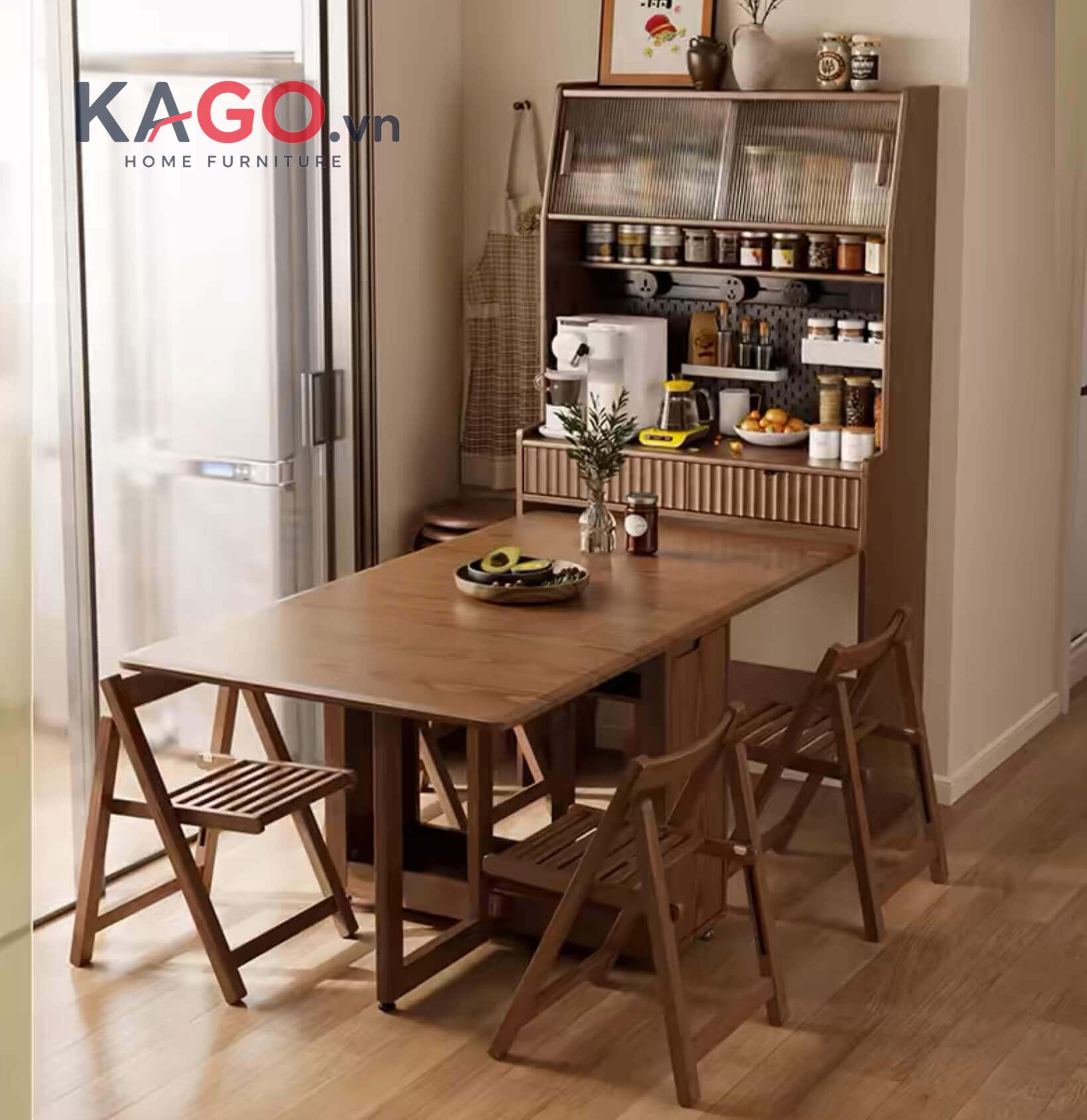Nội thất KAGO cung cấp đa dạng mẫu bàn ăn kết hợp tủ rượu chất lượng, thiết kế hiện đại, đáp ứng nhu cầu sử dụng và thẩm mỹ cho nhiều không gian